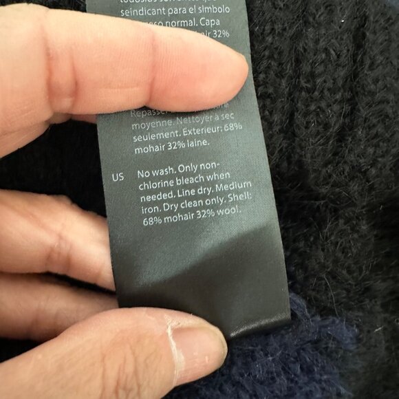 COS Stripe Ribbed Crew Neck Relaxed Fit Knit Jumper Long Sleeve Mohair Wool Blen - Picture 8 of 8